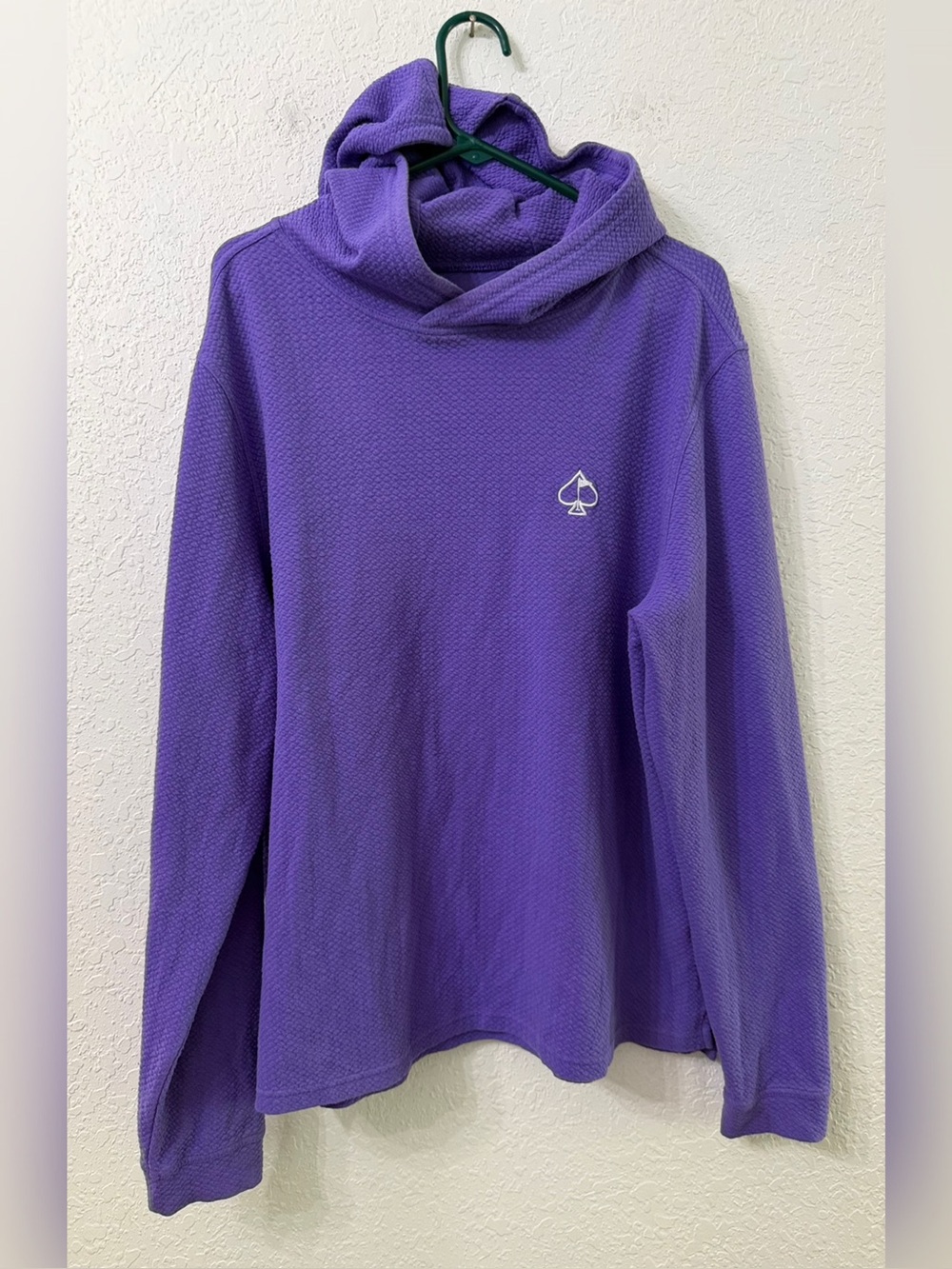 Pins & Aces PLAYER PREFERRED™ WAFFLE KNIT HOODIE - GRAPE Size XL